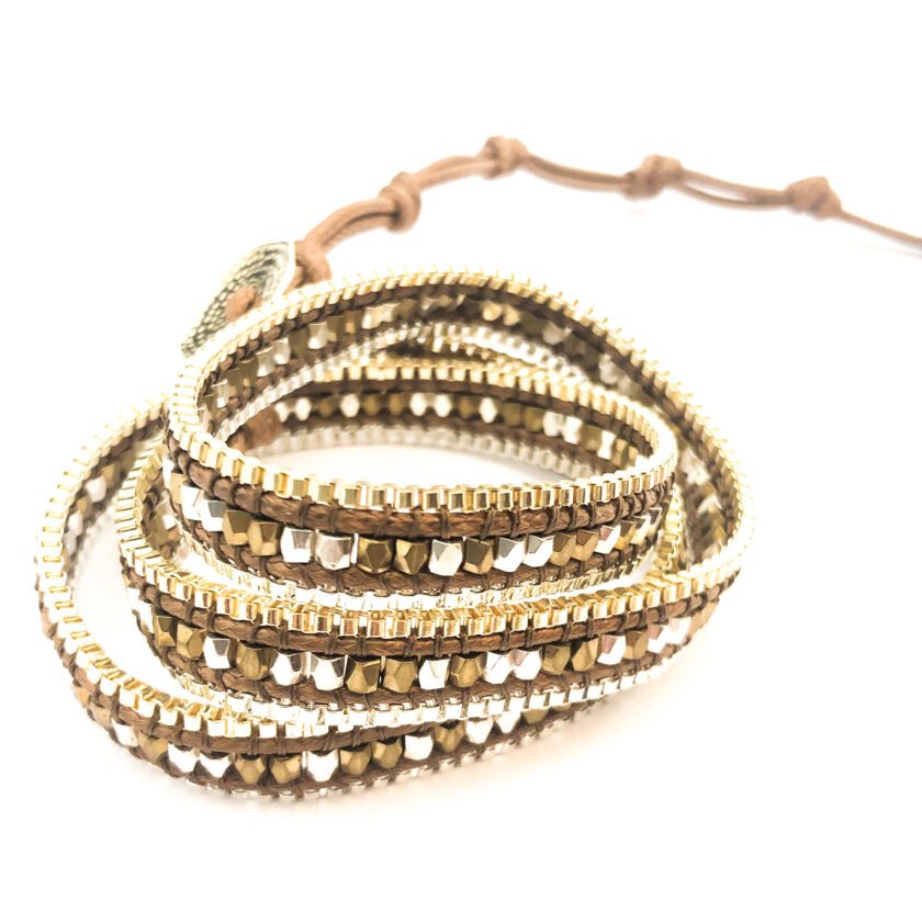 wrap bracelet • metallic