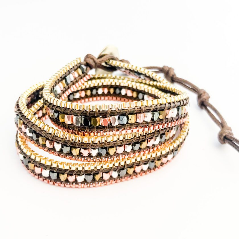 wrap bracelet • metallic