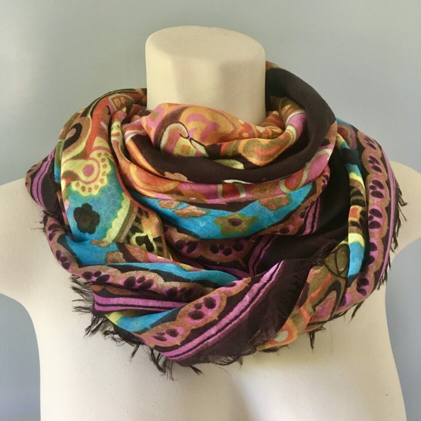 bohemian scarf •  dark brown